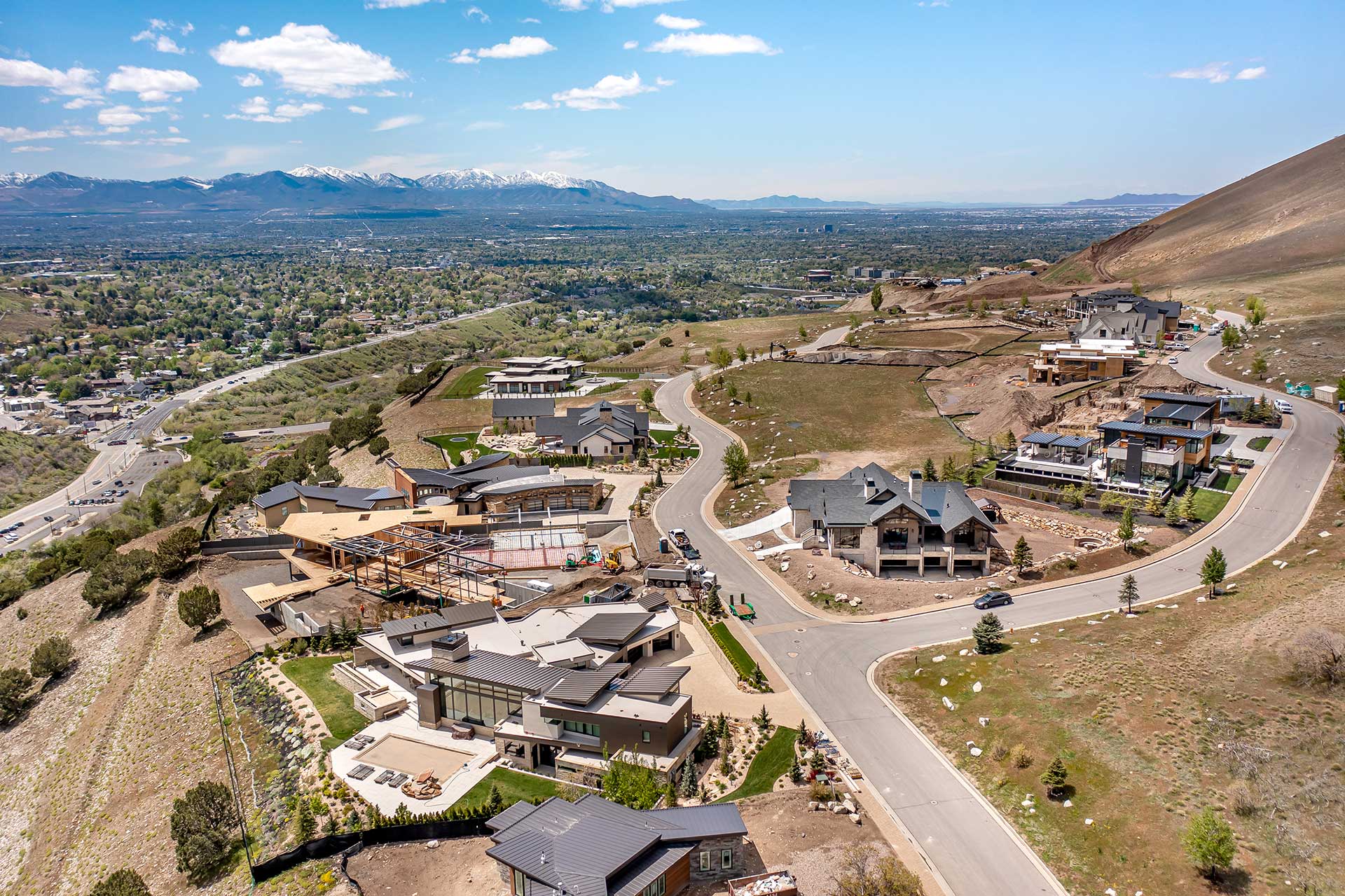 Aerial View of Tavaci Community Overlooking SLC Valley