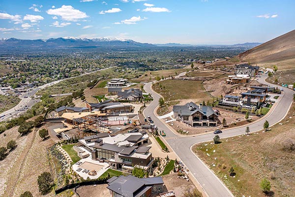 Aerial View of Tavaci Community Overlooking SLC Valley